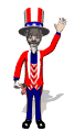 Uncle Sam waving hand to you; click on it will lead you to Webmaster's trip to US.